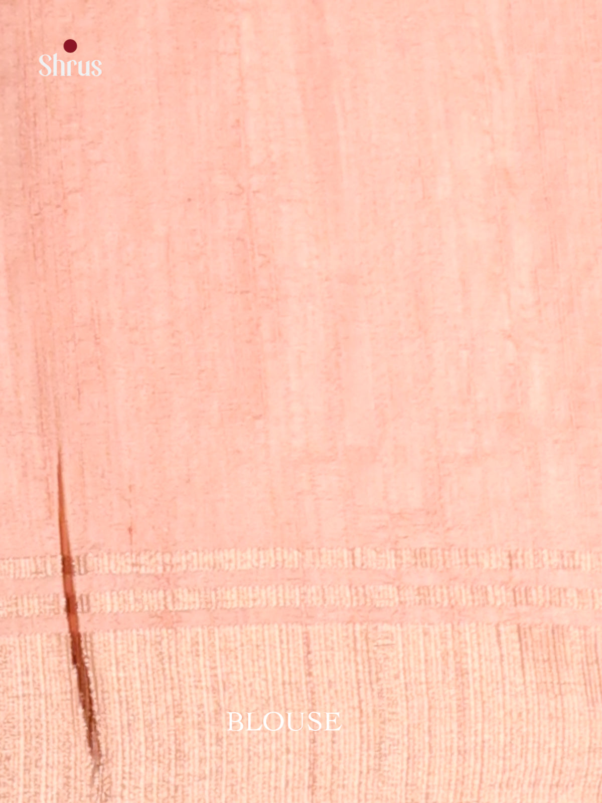 Peachish Pink - Semi Rawsilk Saree - Shop on Shrus.com
