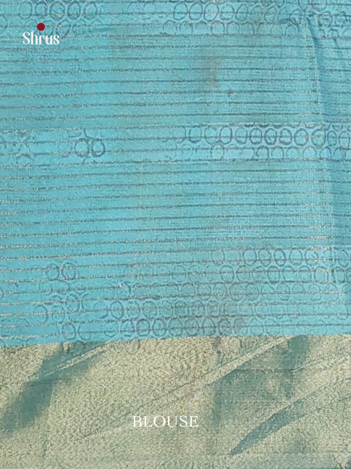 Cream & Blue - Champa semitussar Saree