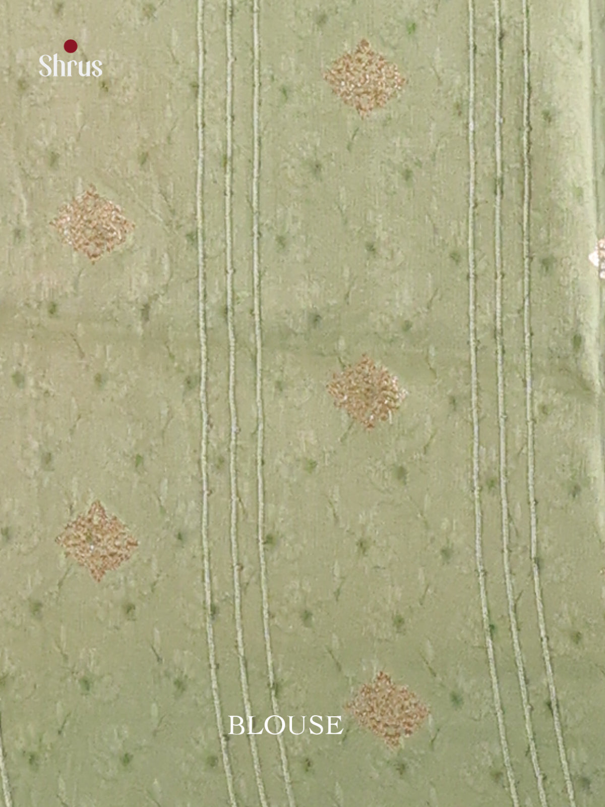 Pink & Green - Semi Organza Saree - Shop on Shrus.com