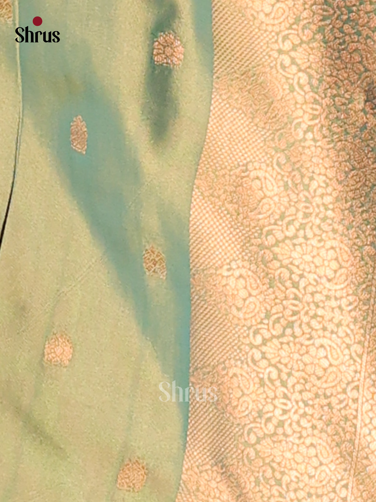 Orange & Green - Semi Soft Silk Saree