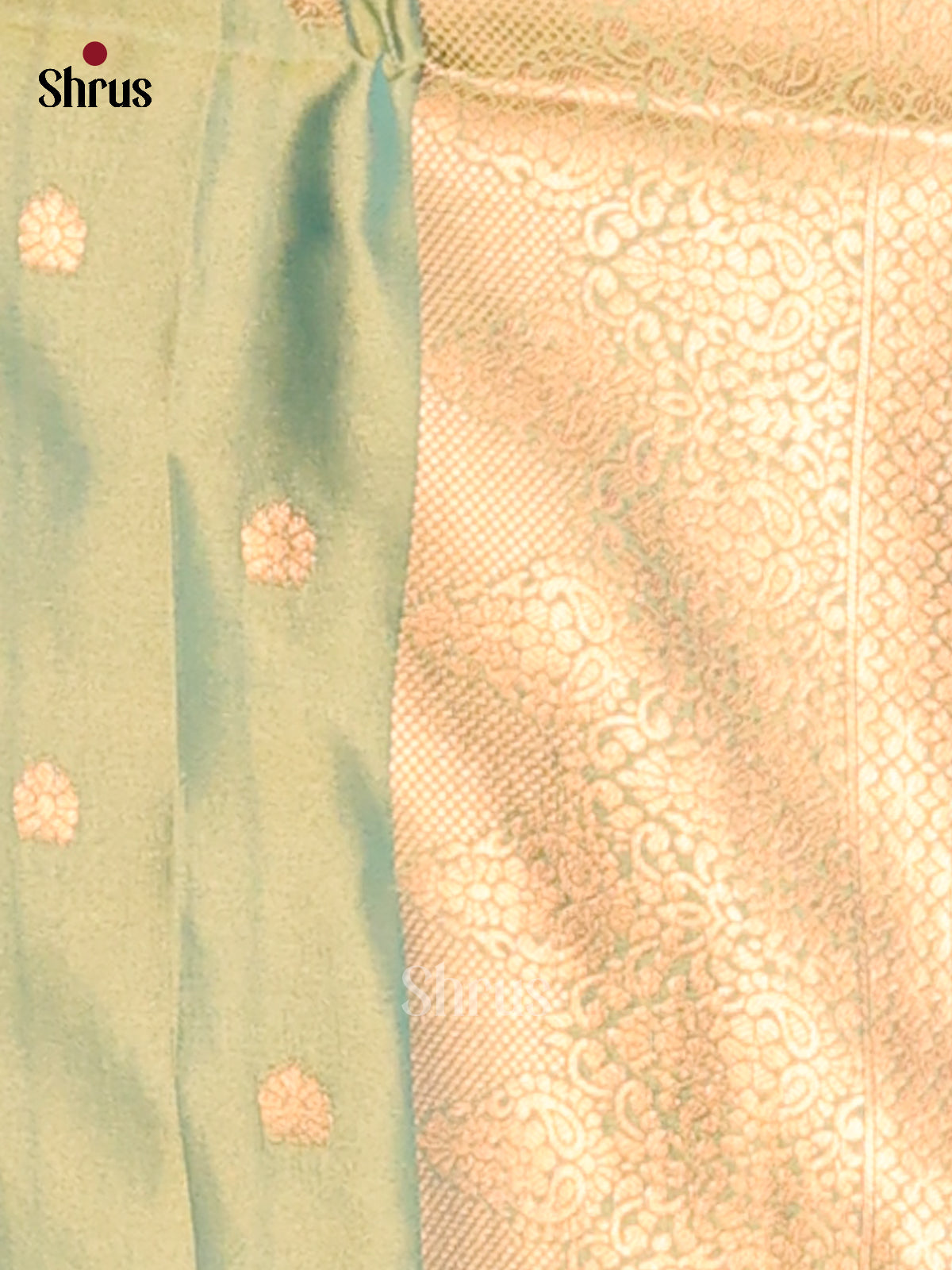 Orange & Green - Semi Soft Silk Saree