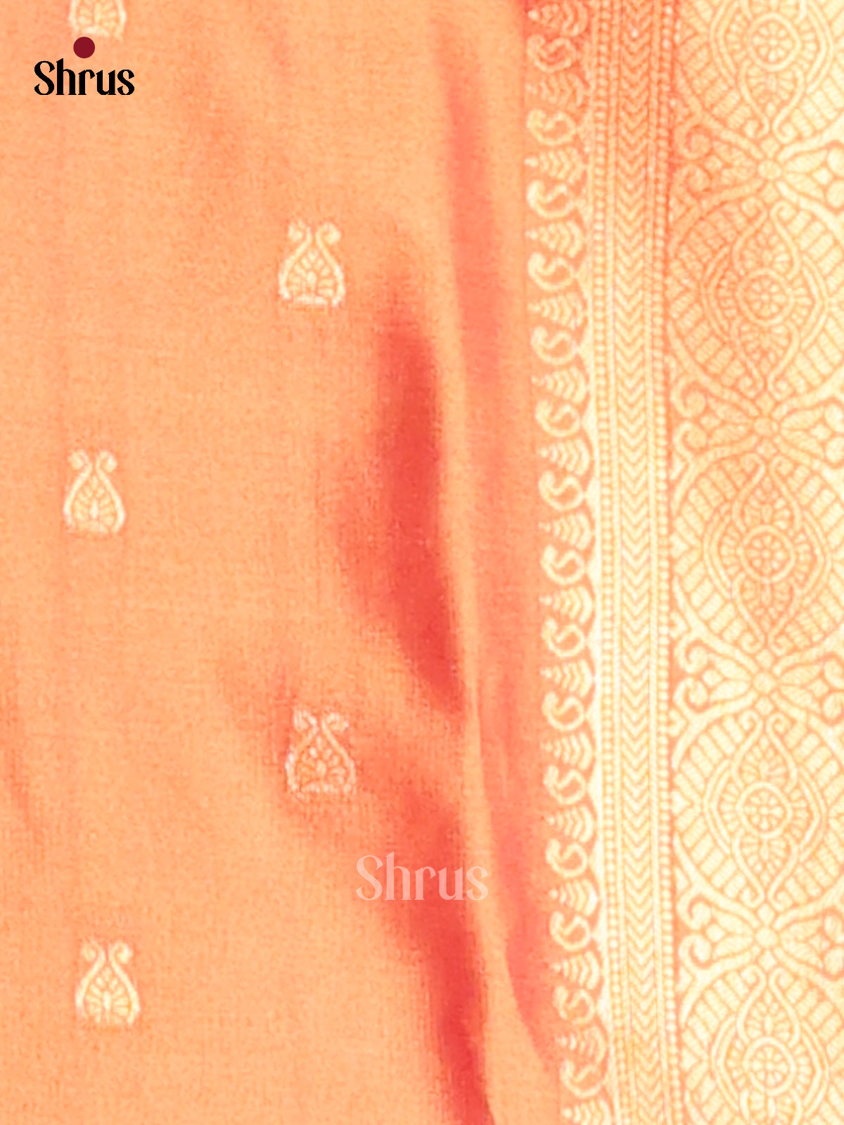 Orange & Green - Semi soft Silk Saree