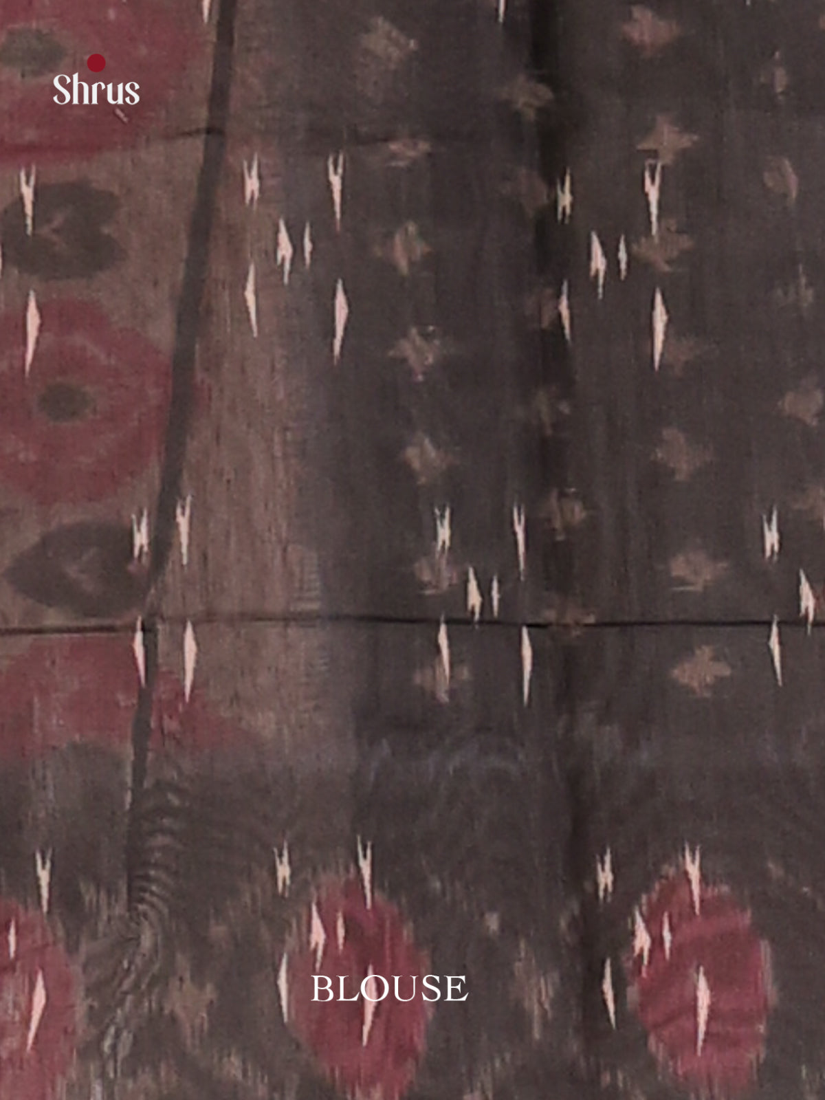 Pink & black- Semi Chanderi Saree - Shop on Shrus.com