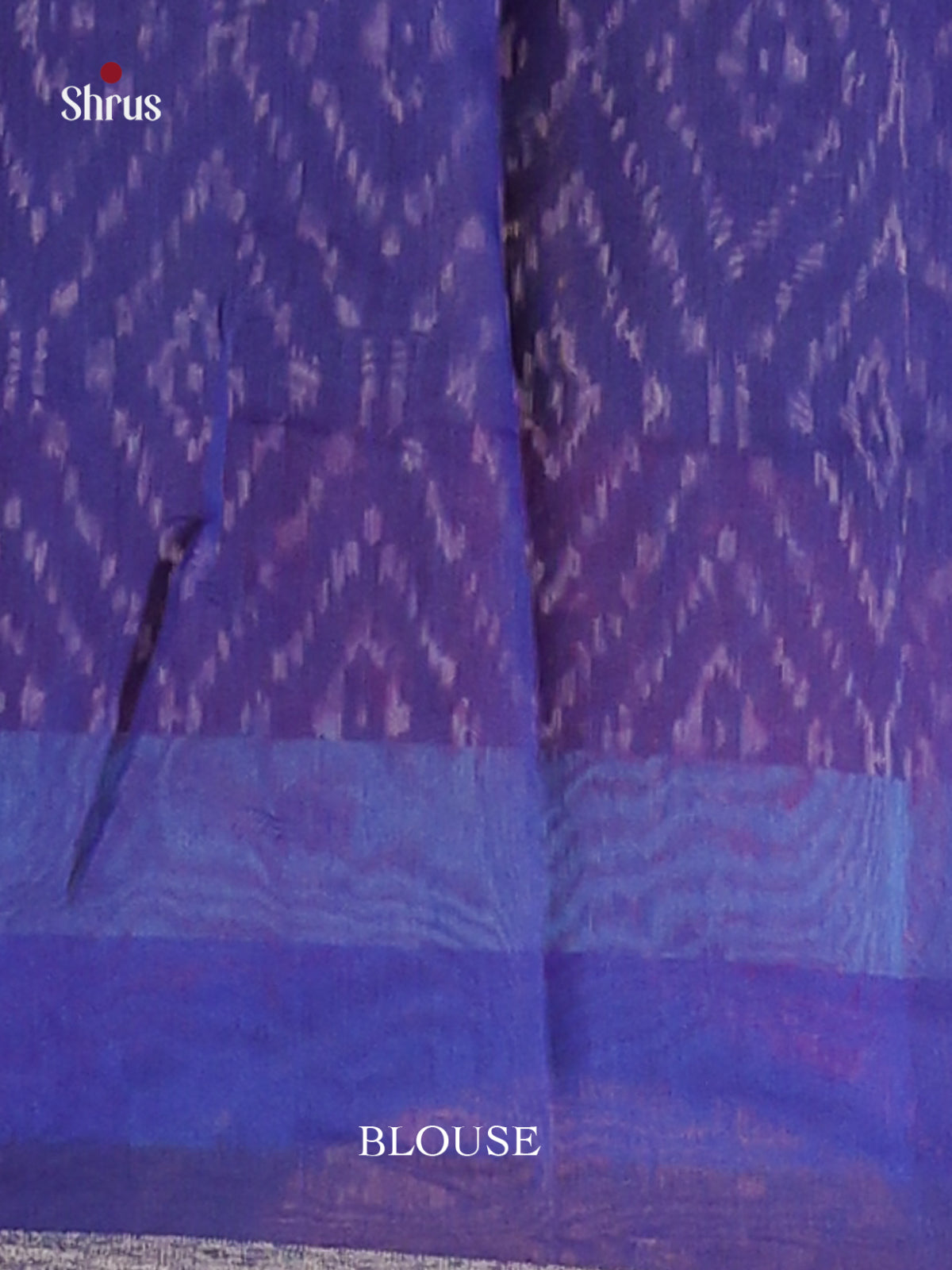 Cream & Blue - Semi Chanderi Saree