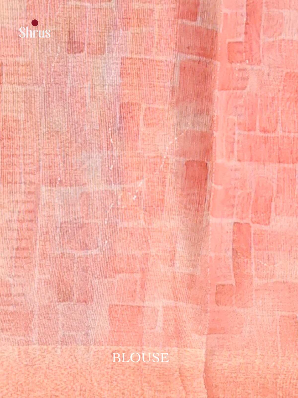 Peach & Blue - Semi Chanderi Saree