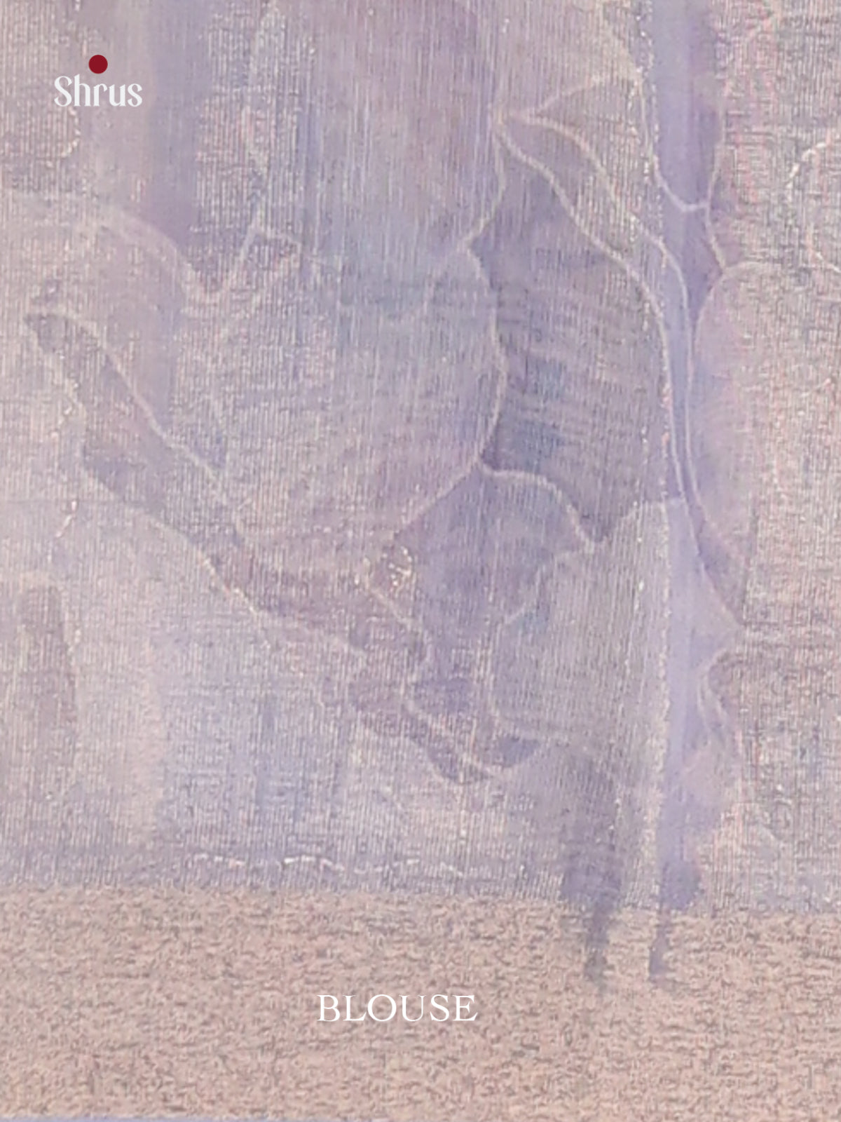 Grey & Blue - Semi Chanderi Saree - Shop on Shrus.com
