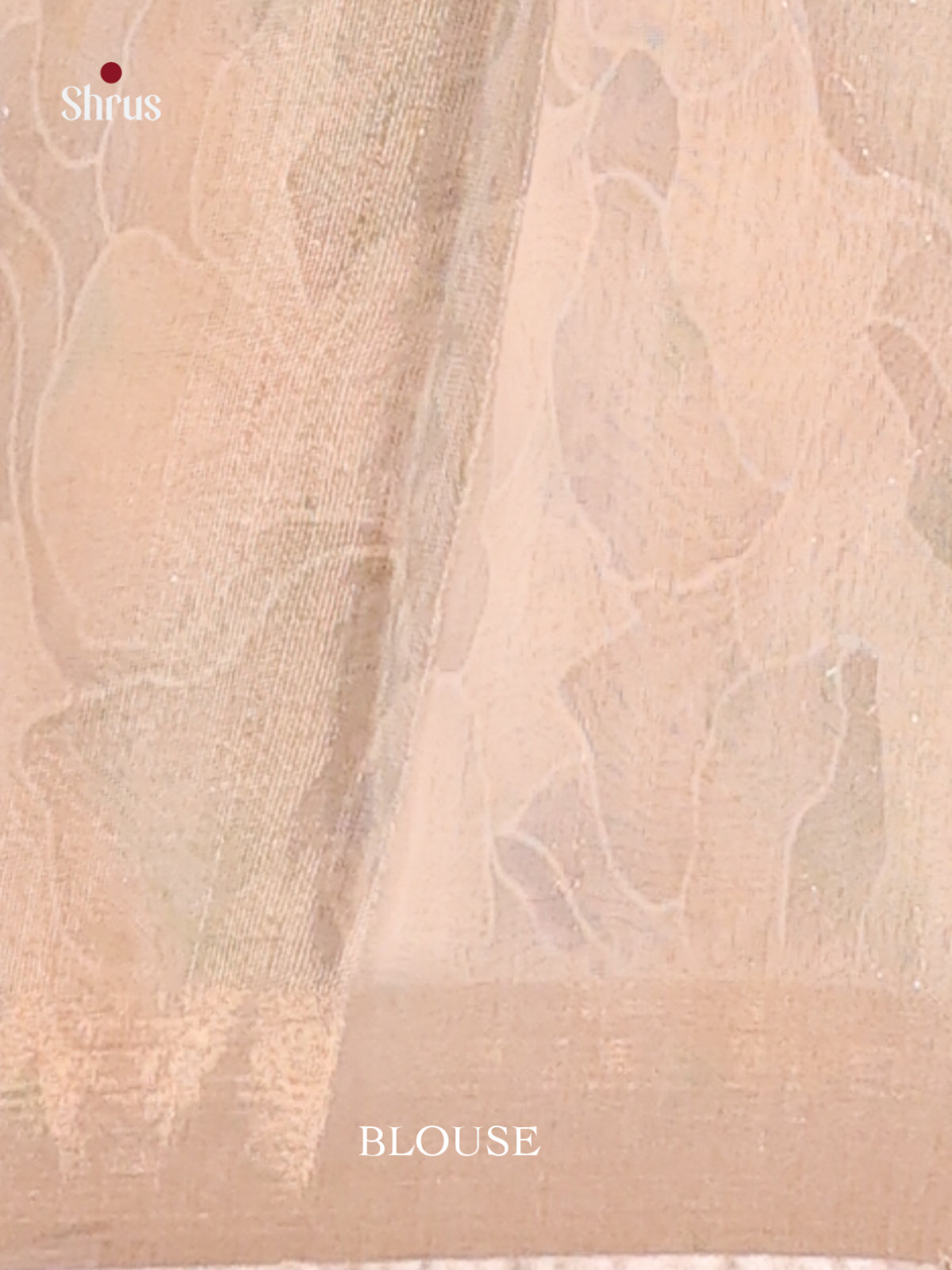 Peach & Blue- Semi Chanderi Saree