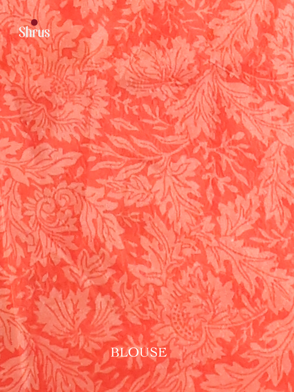 Cream & Orange - Semi Tussar Saree