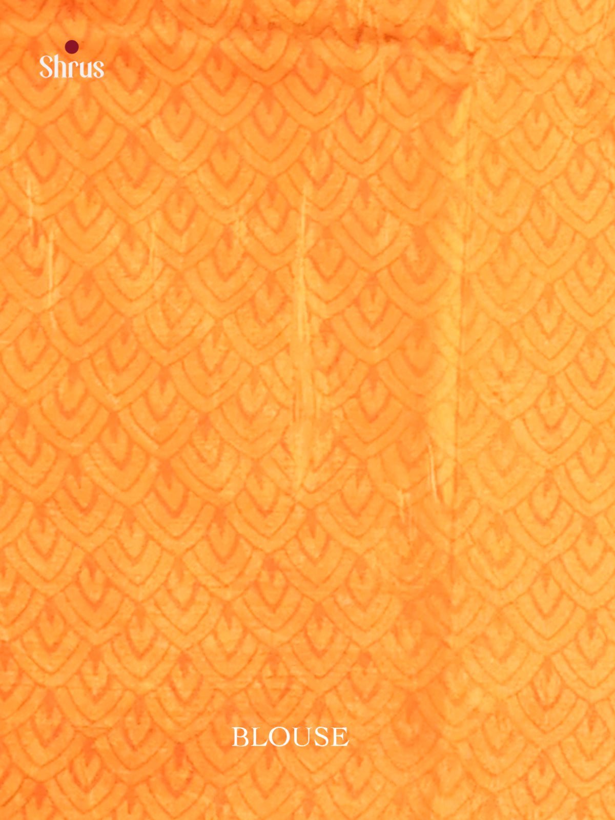Cream & Orange - Semi Tussar Saree