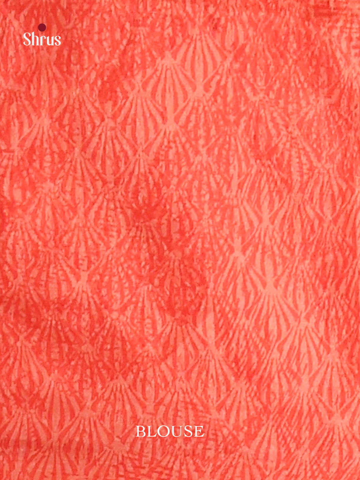 Cream & Orange - Semi Tussar Saree