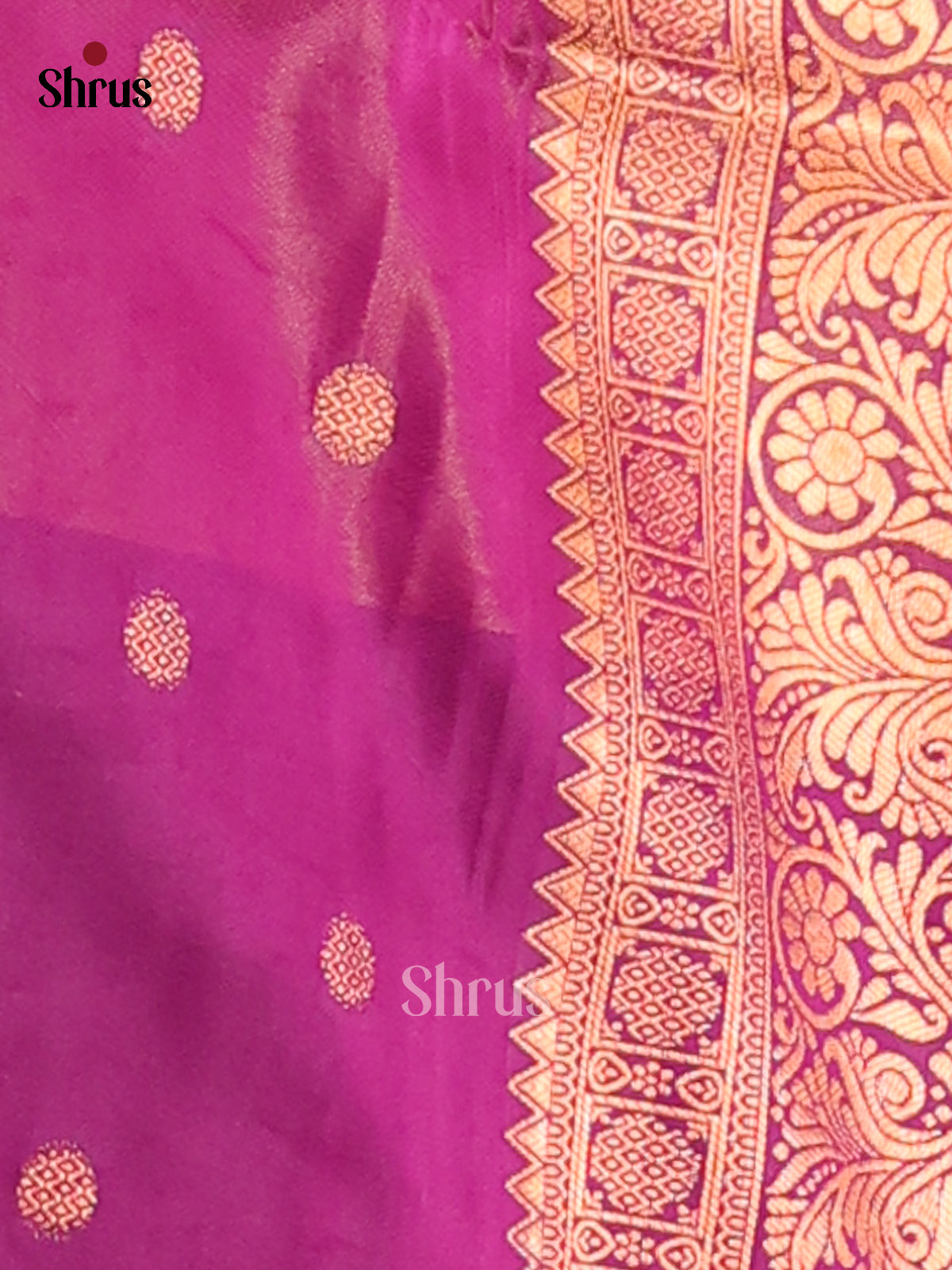 Orange & Violet - Semi Soft Silk Saree