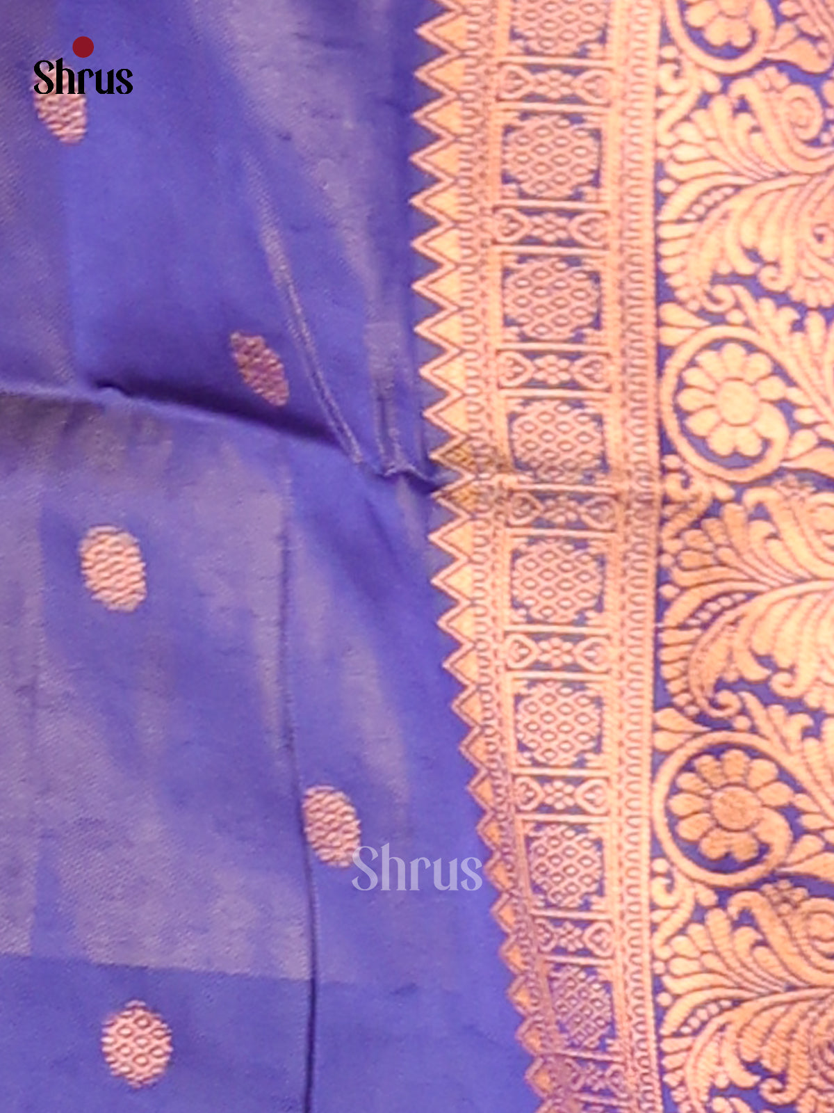Lavender & Blue- Semi Soft Silk Saree - Shop on Shrus.com