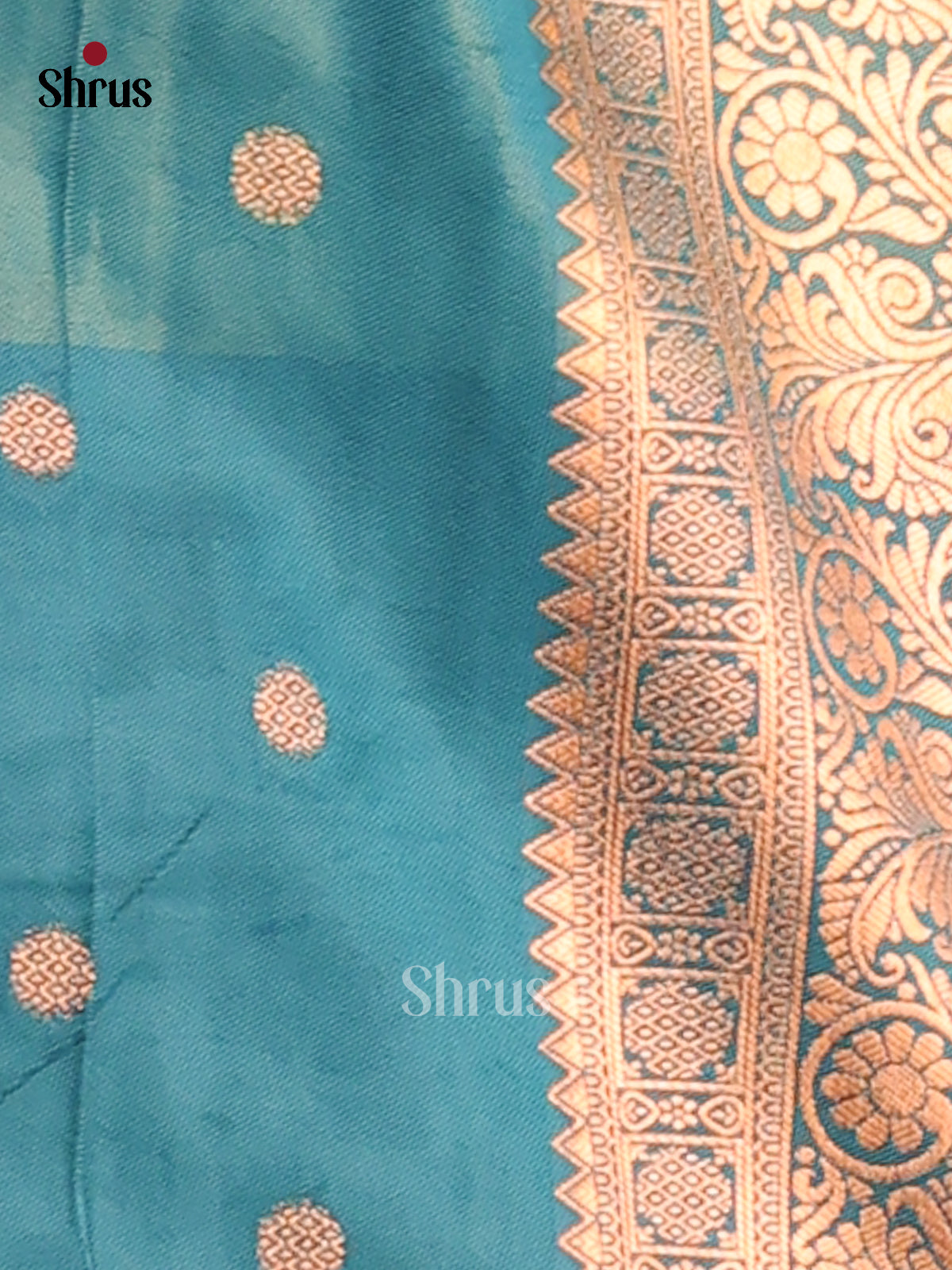 Green & Blue - Semi Soft Silk Saree - Shop on Shrus.com