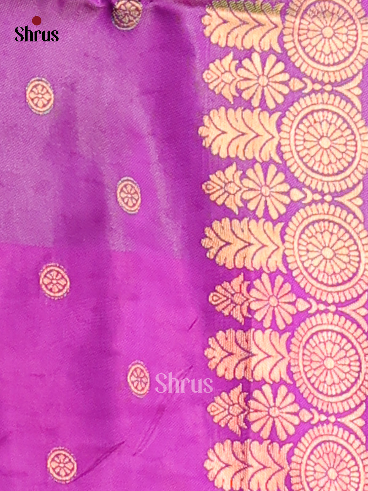 Blue & Purple - Semi Soft Silk Saree