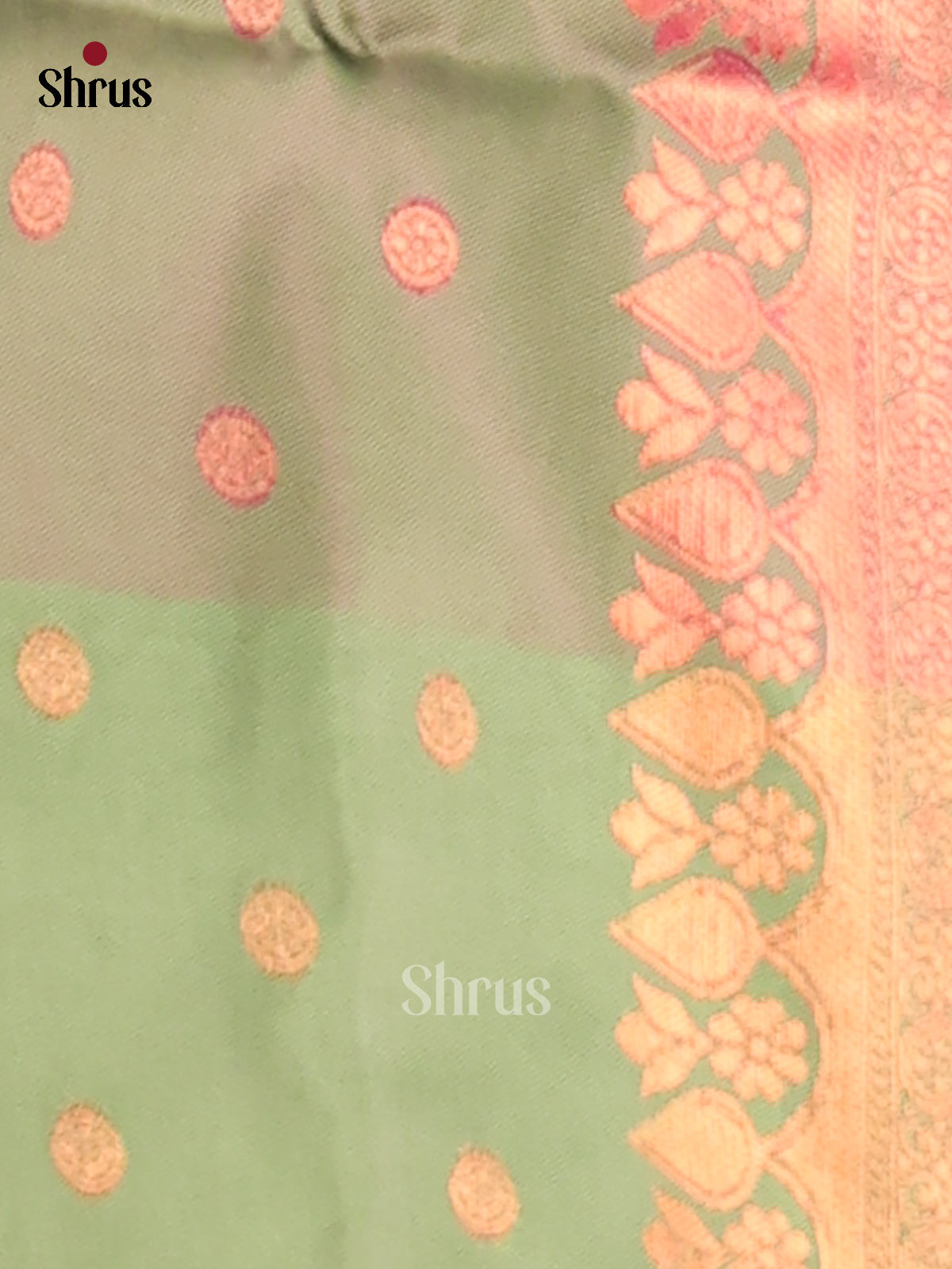 Pink & Green - Semi Soft Silk Saree - Shop on Shrus.com