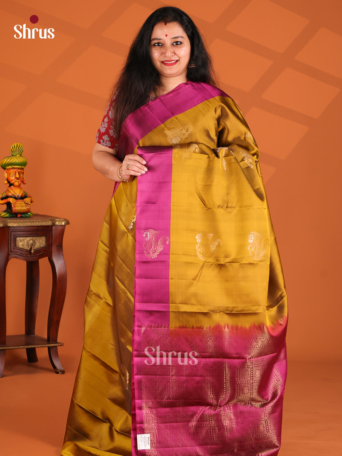 DFS12452- Softsilk-halfpure Saree - Shop on Shrus.com