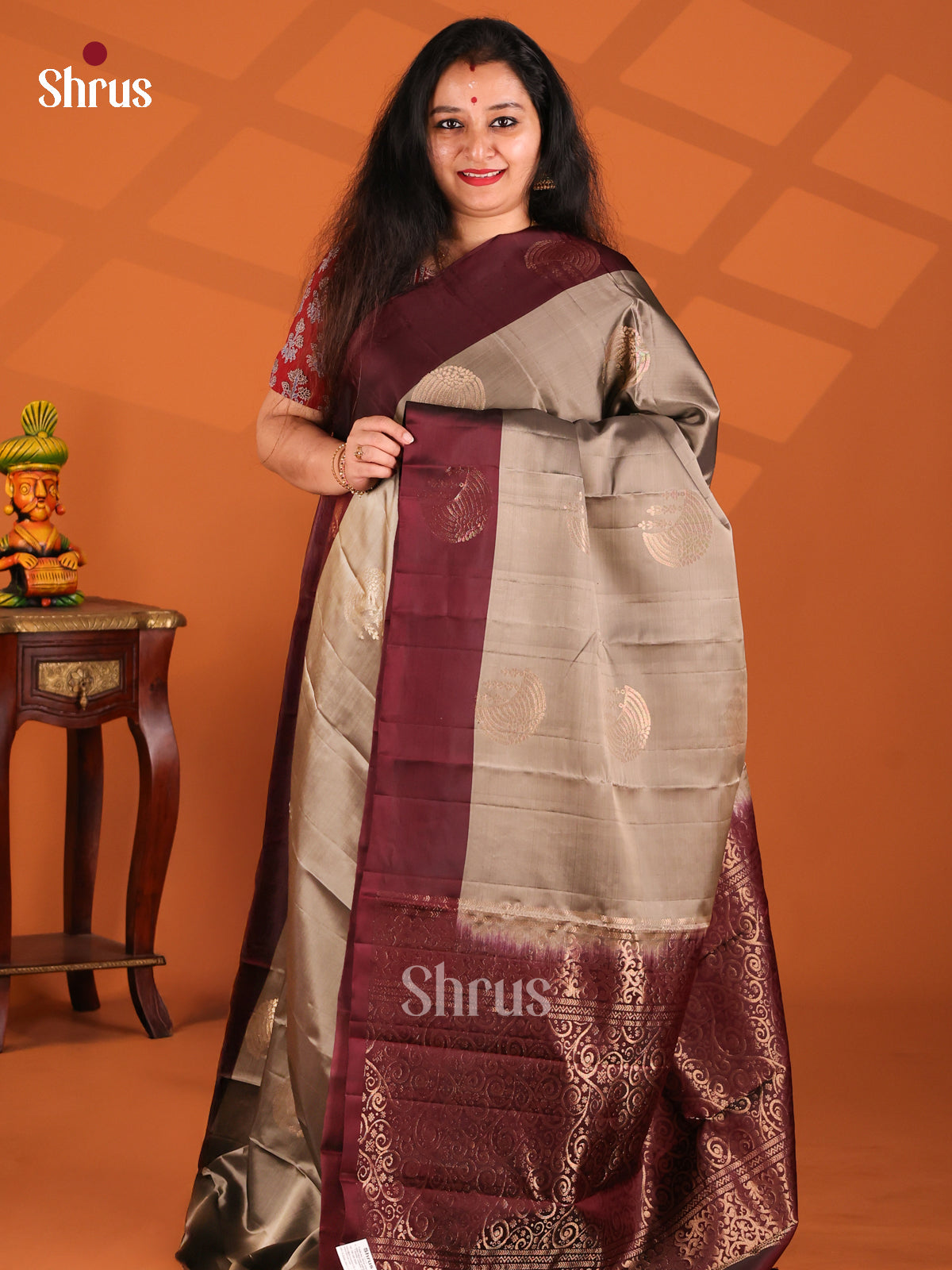 DFS12502 - Softsilk-halfpure Saree - Shop on Shrus.com