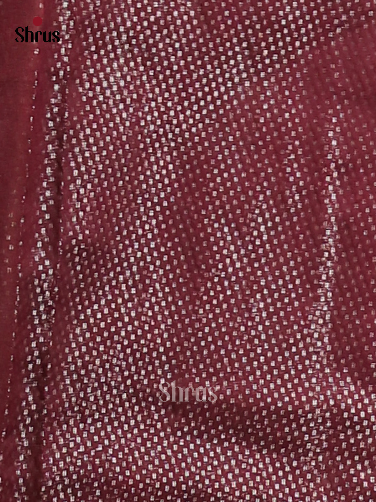 Maroon - Semi Jute Saree - Shop on Shrus.com