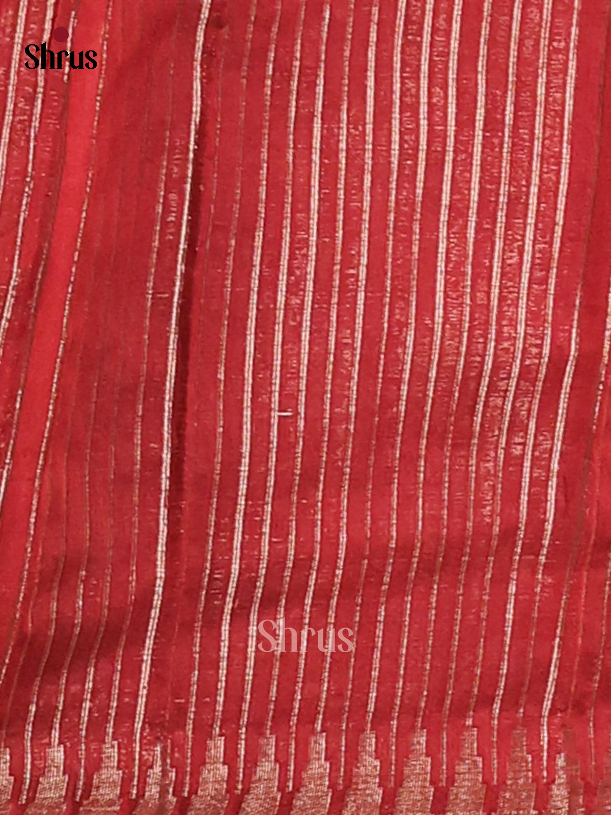 REd- Semi Jute Saree - Shop on Shrus.com