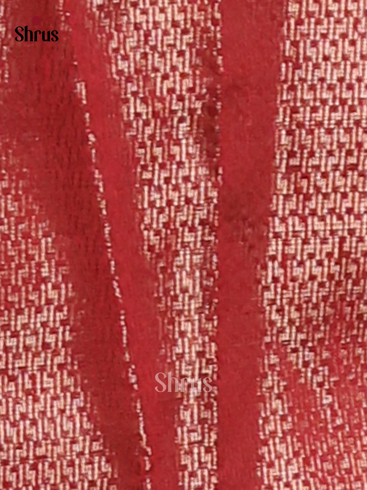Red - Semi Jute Saree - Shop on Shrus.com
