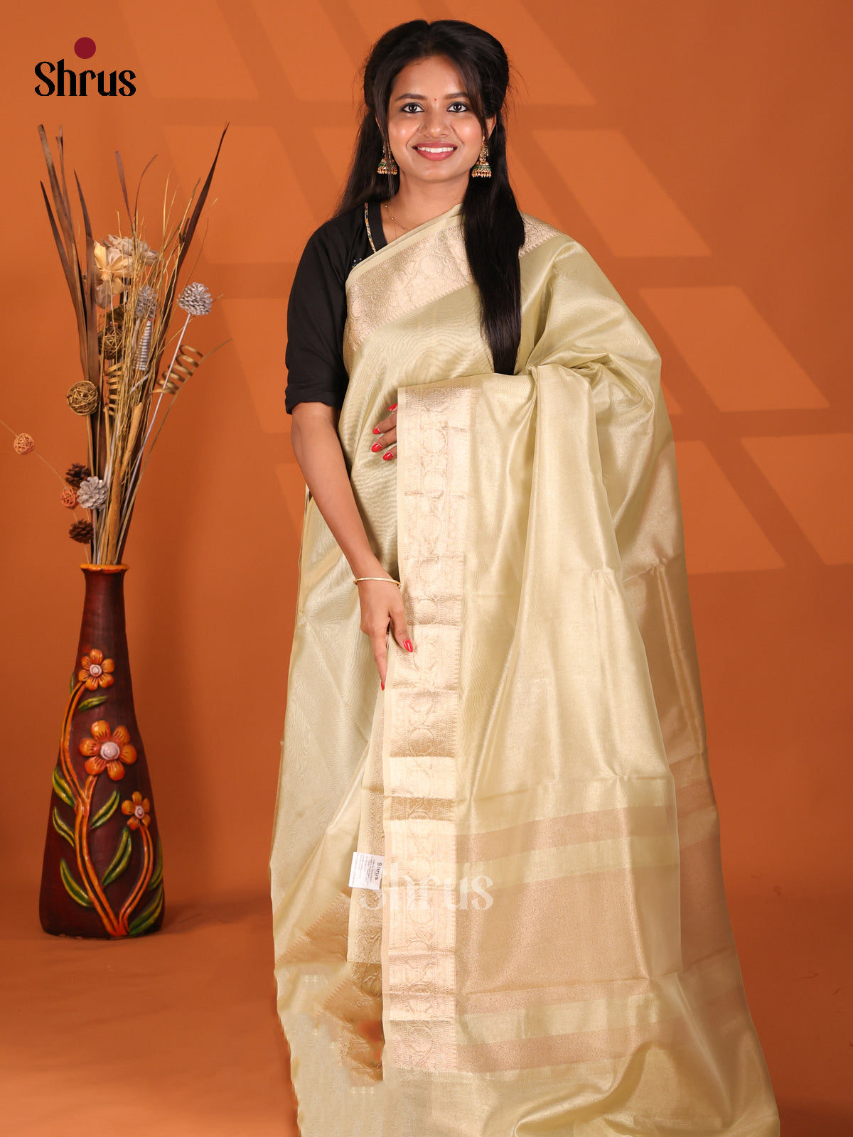 Light Green - Semi Tissue Saree