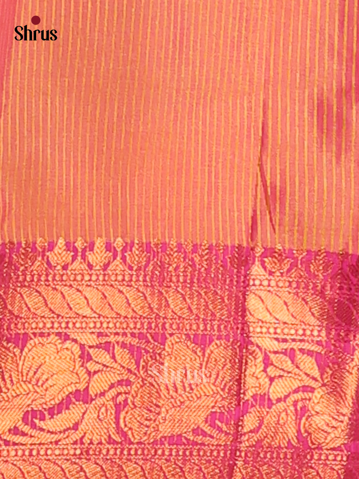 Yellow & Orange - Semi Pochampally Saree - Shop on Shrus.com