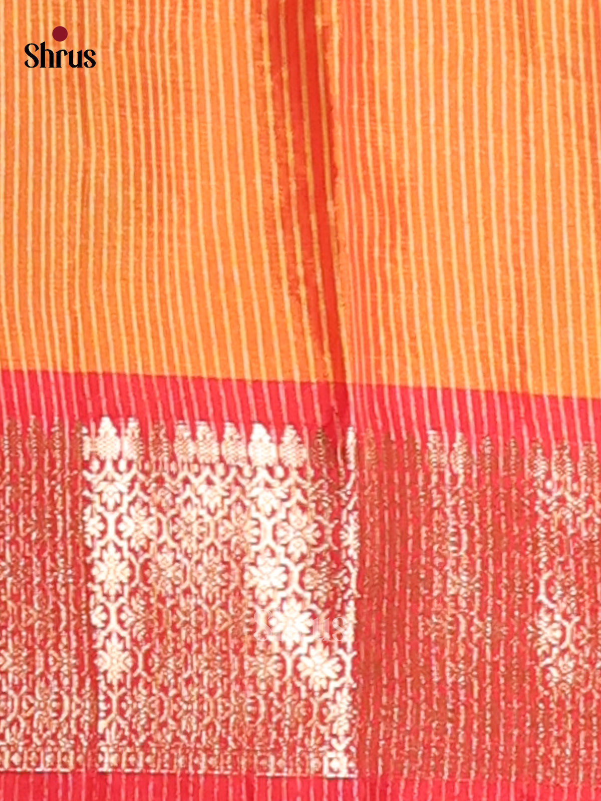 Blue & Orange- Semi Pochampally Saree