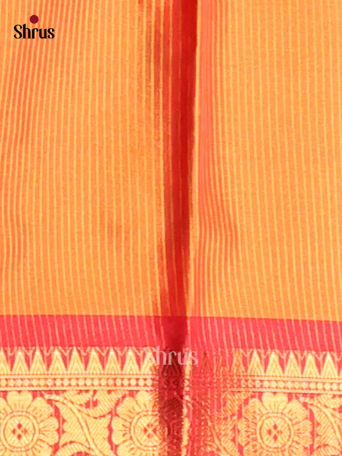 Pink & Orange - Semi Pochampally Saree - Shop on Shrus.com