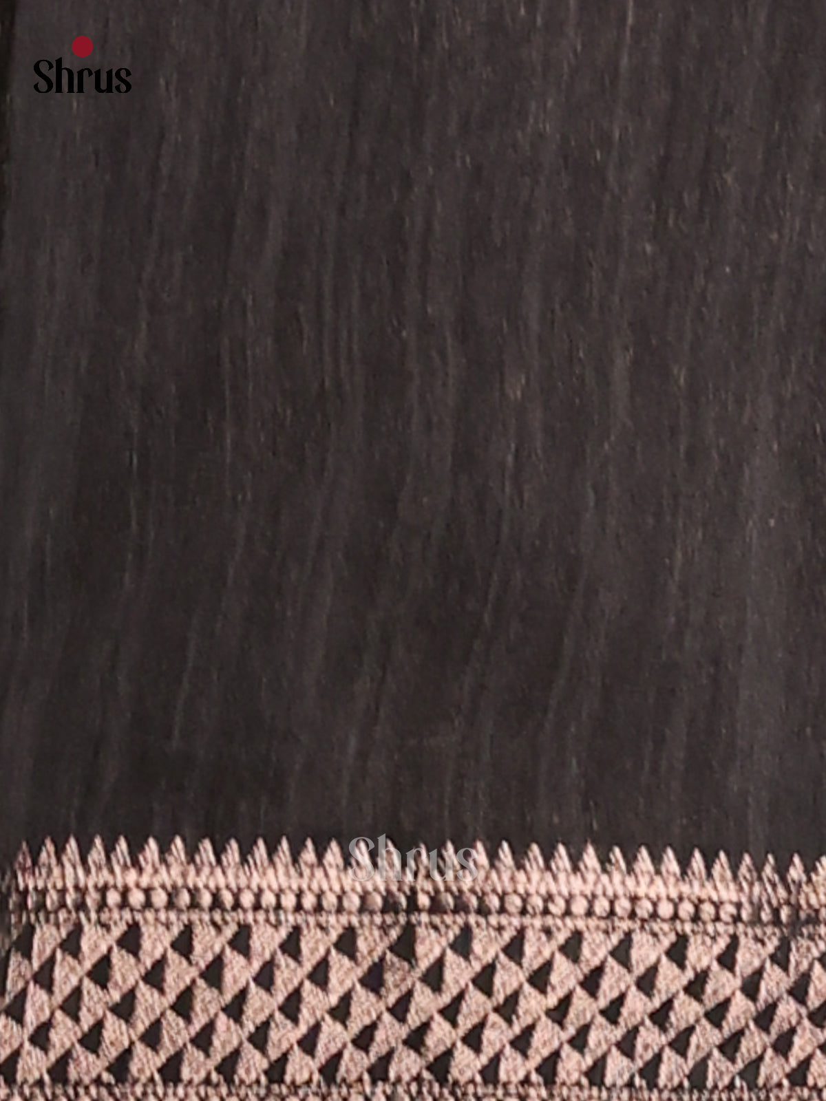 Black - Semi Rawsilk Saree - Shop on Shrus.com