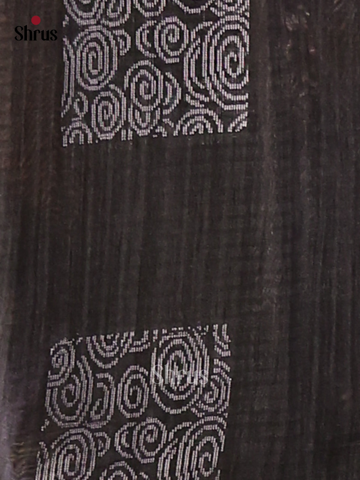 Black - Semi Rawsilk Saree