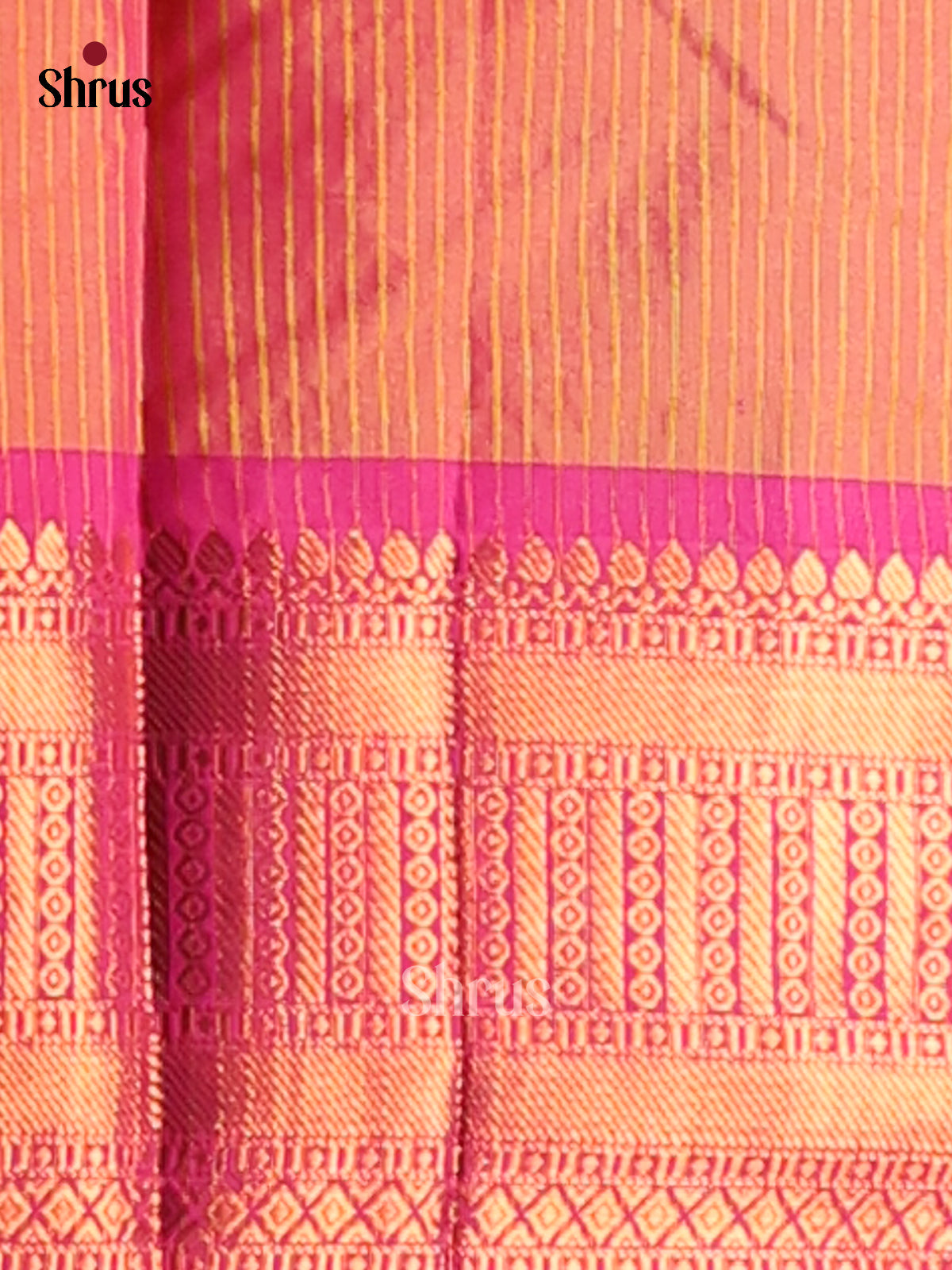 Blue & Orange - Semi Pochampally Saree