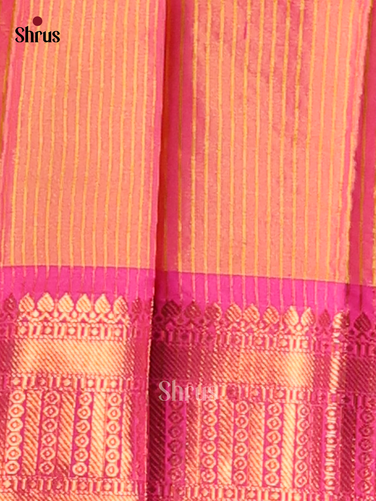 Light Green & Pink - Semi Pochampally Saree - Shop on Shrus.com