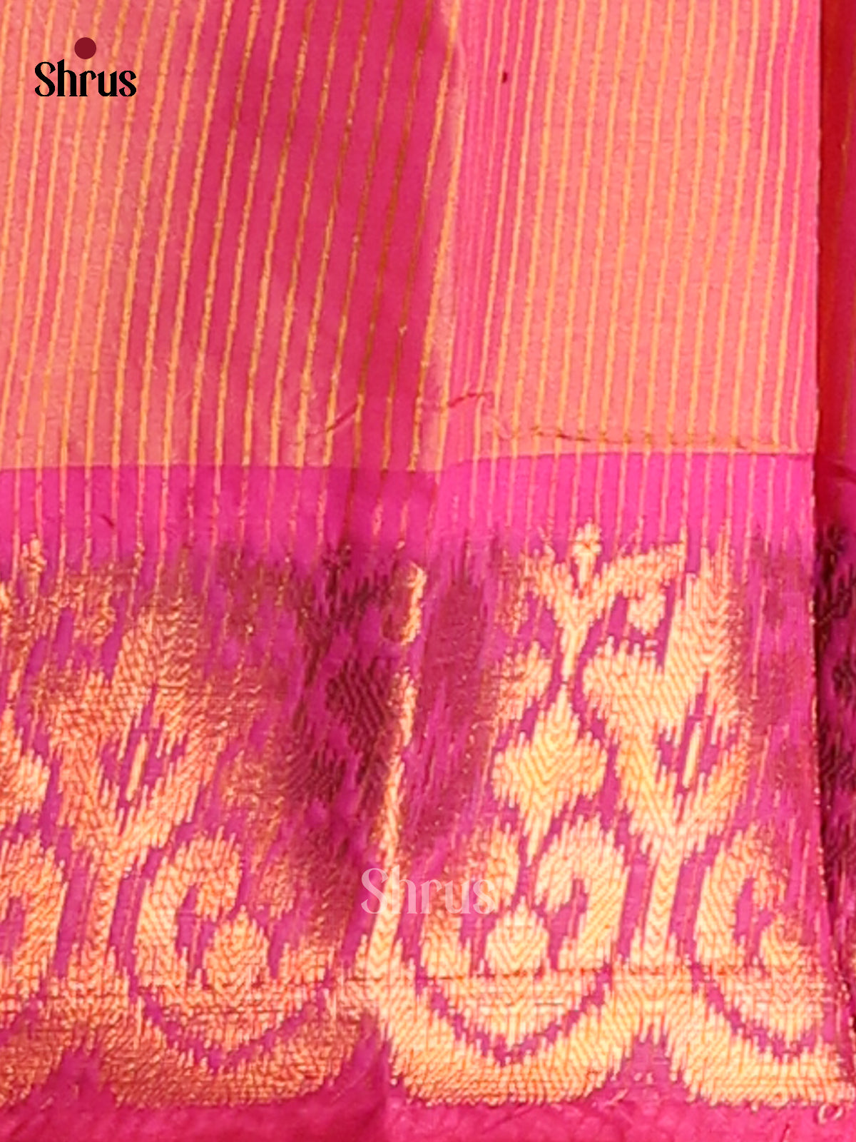 Blue & Orange- Semi Pochampally Saree