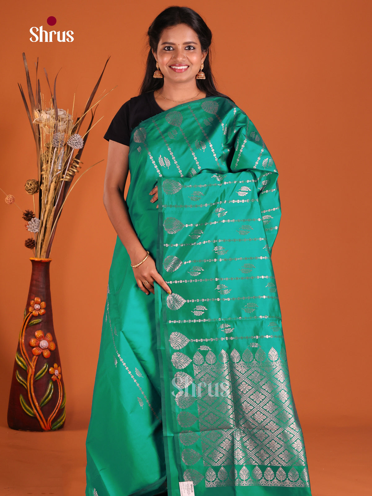 Green - Semi Softsilk Saree