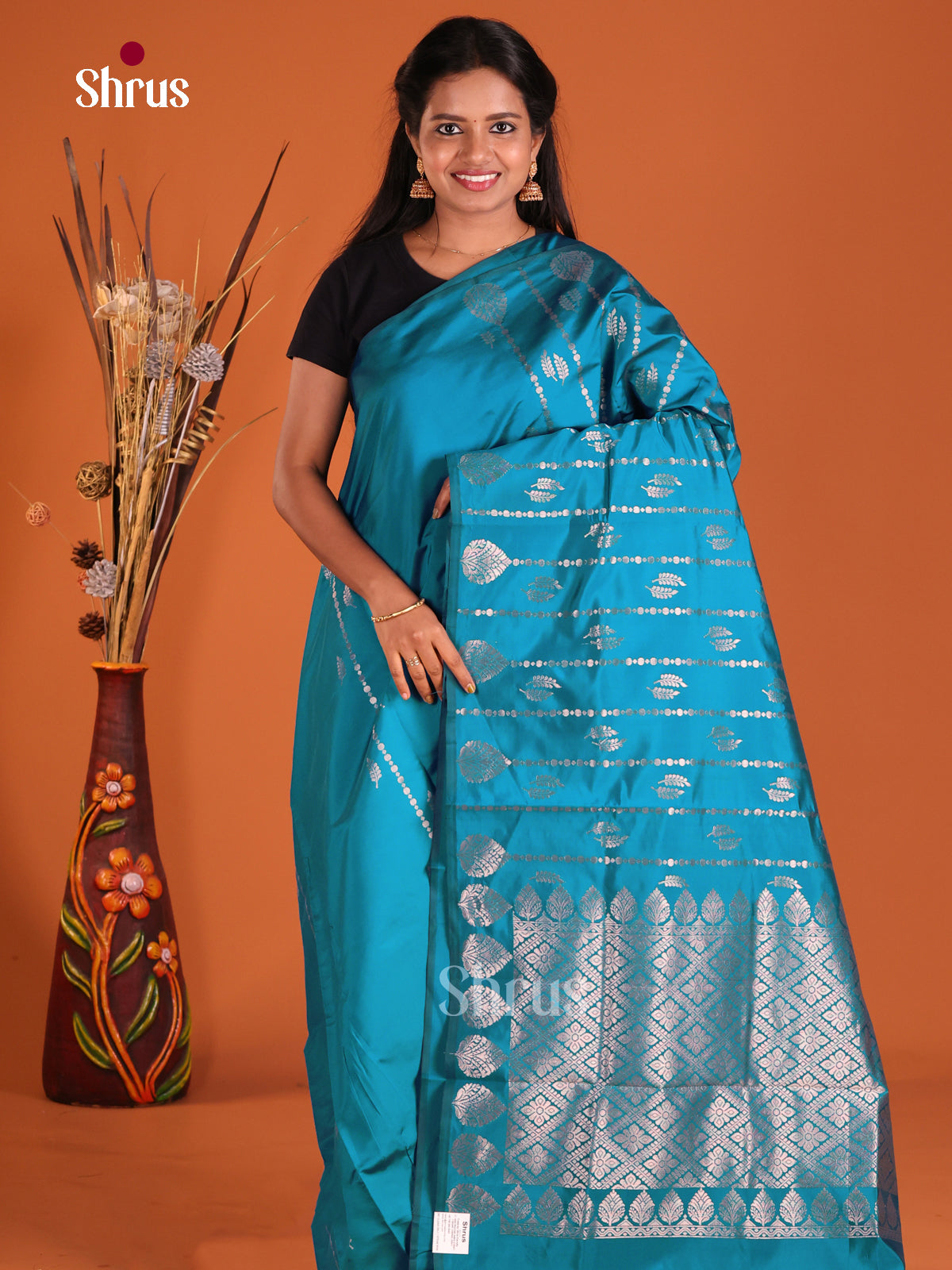 Blue - Semi Softsilk Saree