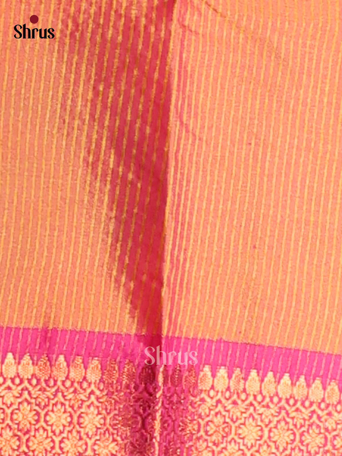 Blue & Orange - Semi Pochampally Saree