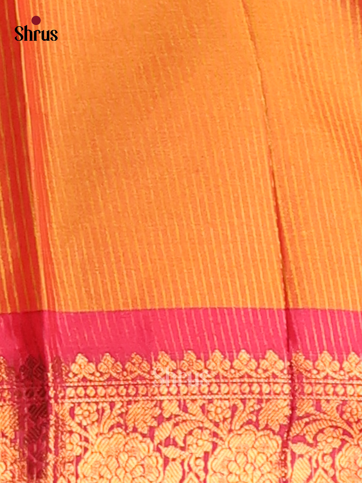 Blue & Orange - Semi Pochampally Saree