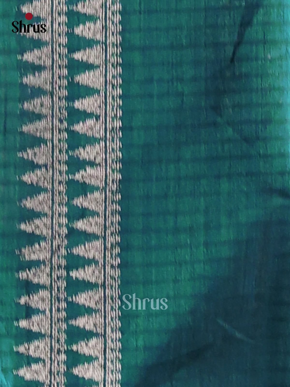 Green - Semi Rawsilk Saree - Shop on Shrus.com