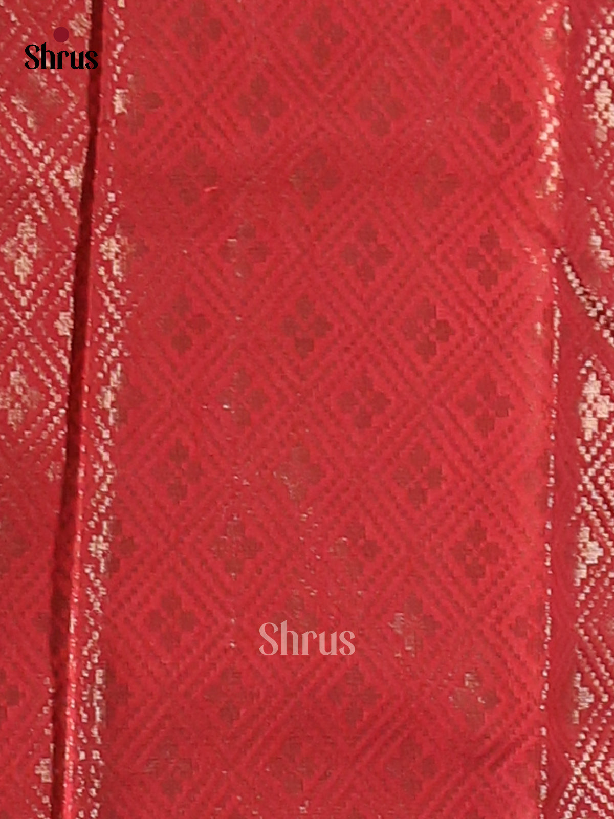 Red - Semi Jute Saree - Shop on Shrus.com