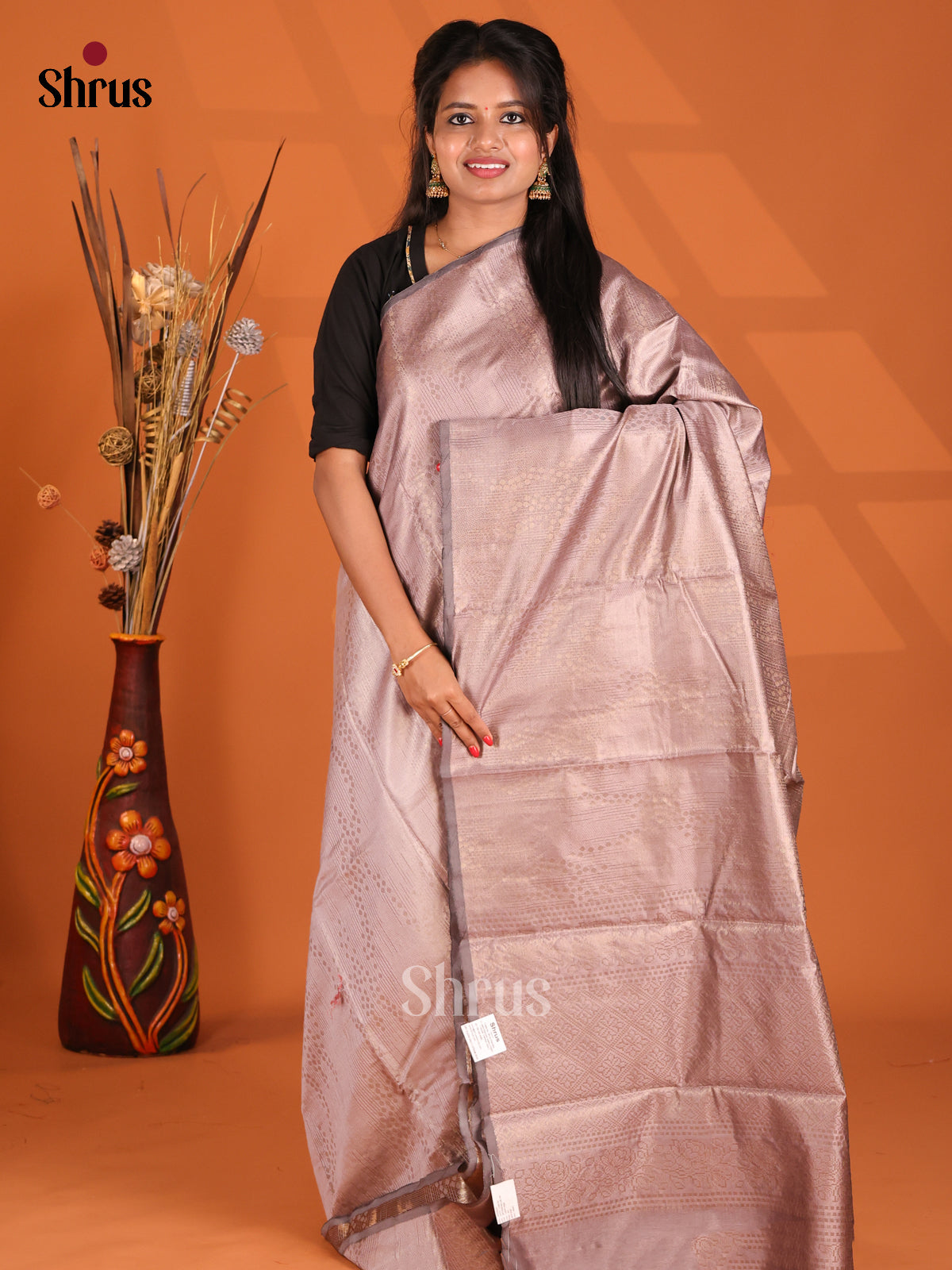 DFS13359 - Semi Jute Saree - Shop on Shrus.com