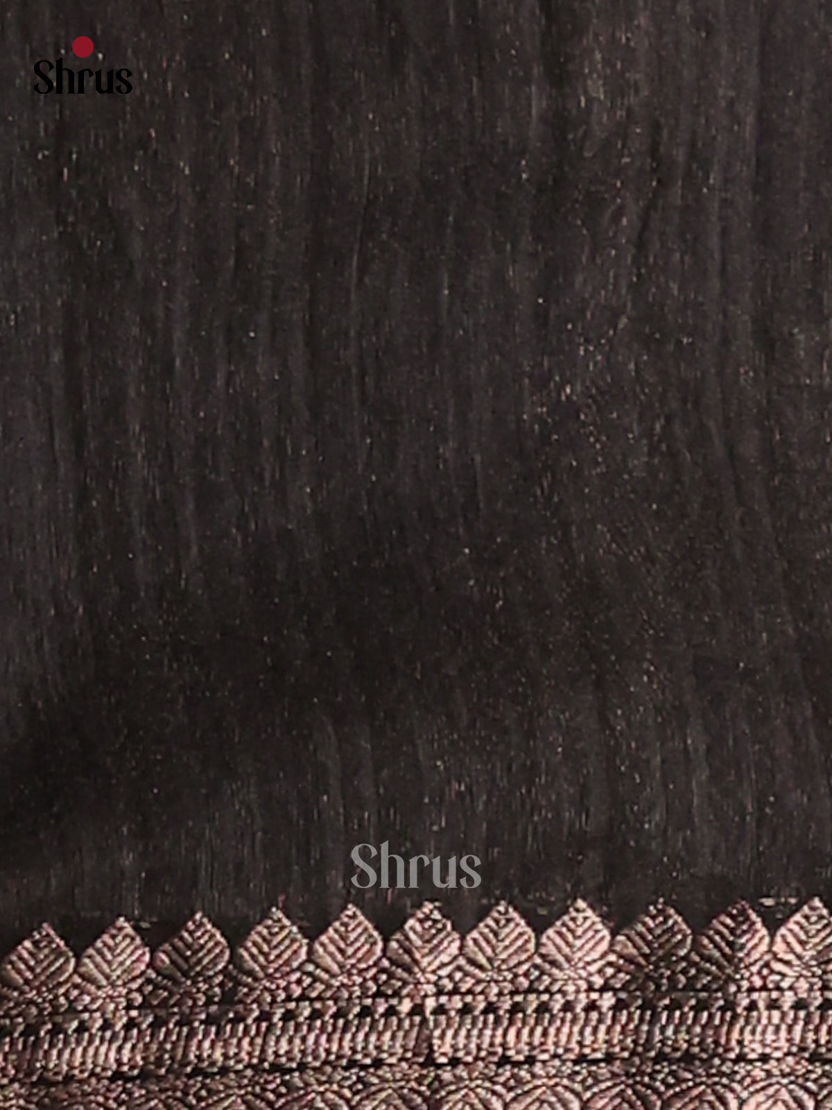 Black - Semi Rawsilk Saree