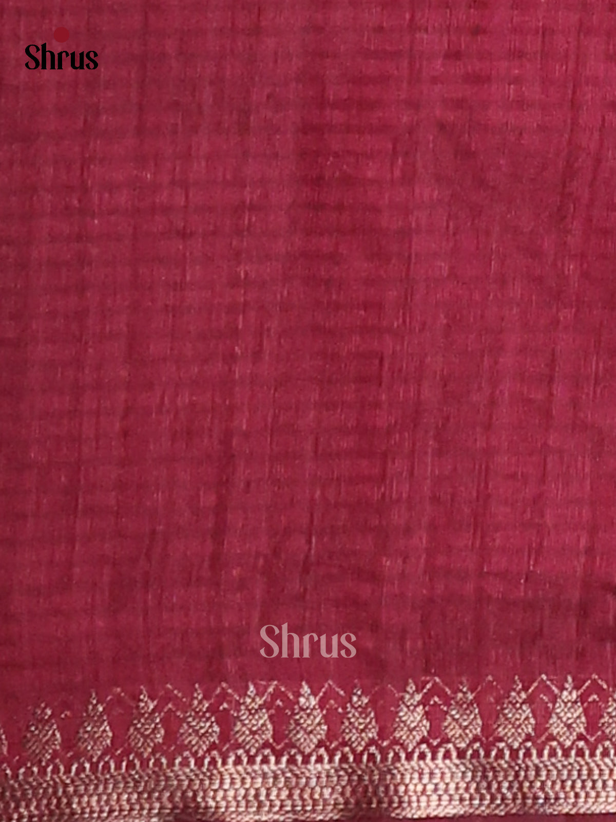 Maroon - Semi Rawsilk Saree - Shop on Shrus.com