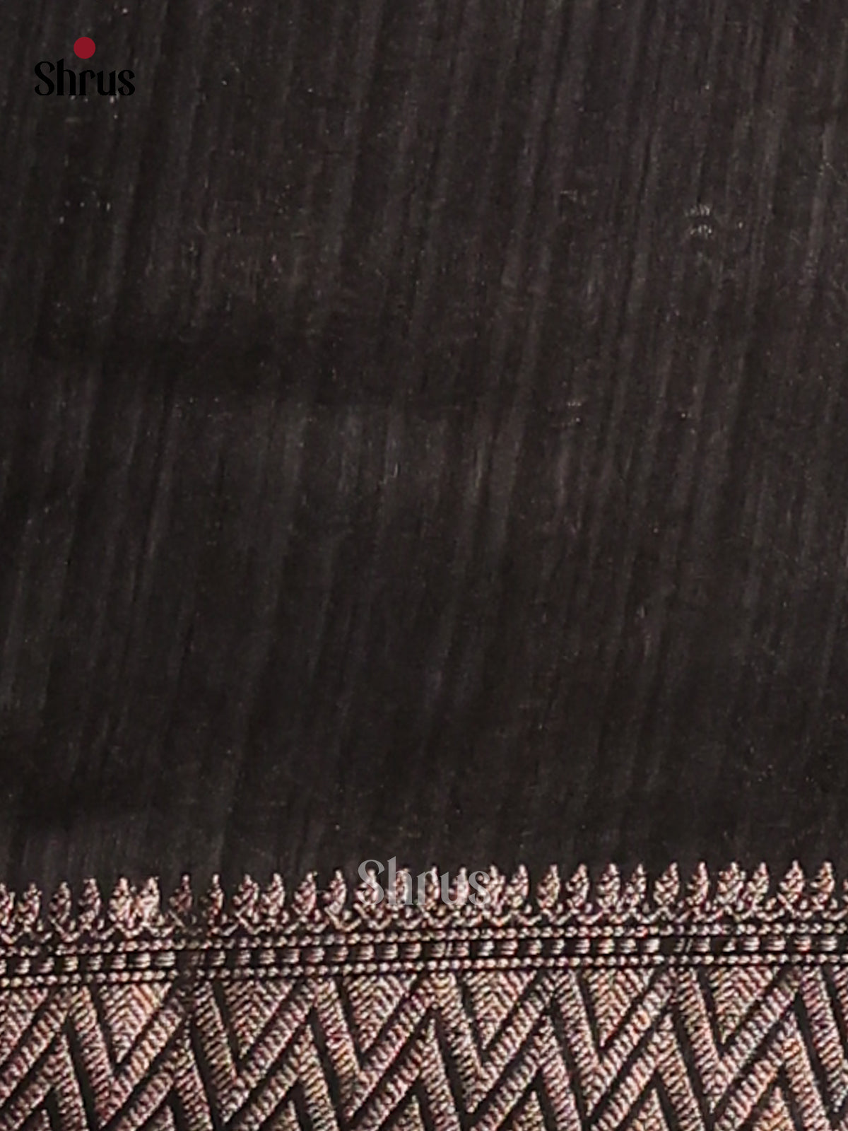 Black - Semi Rawsilk Saree