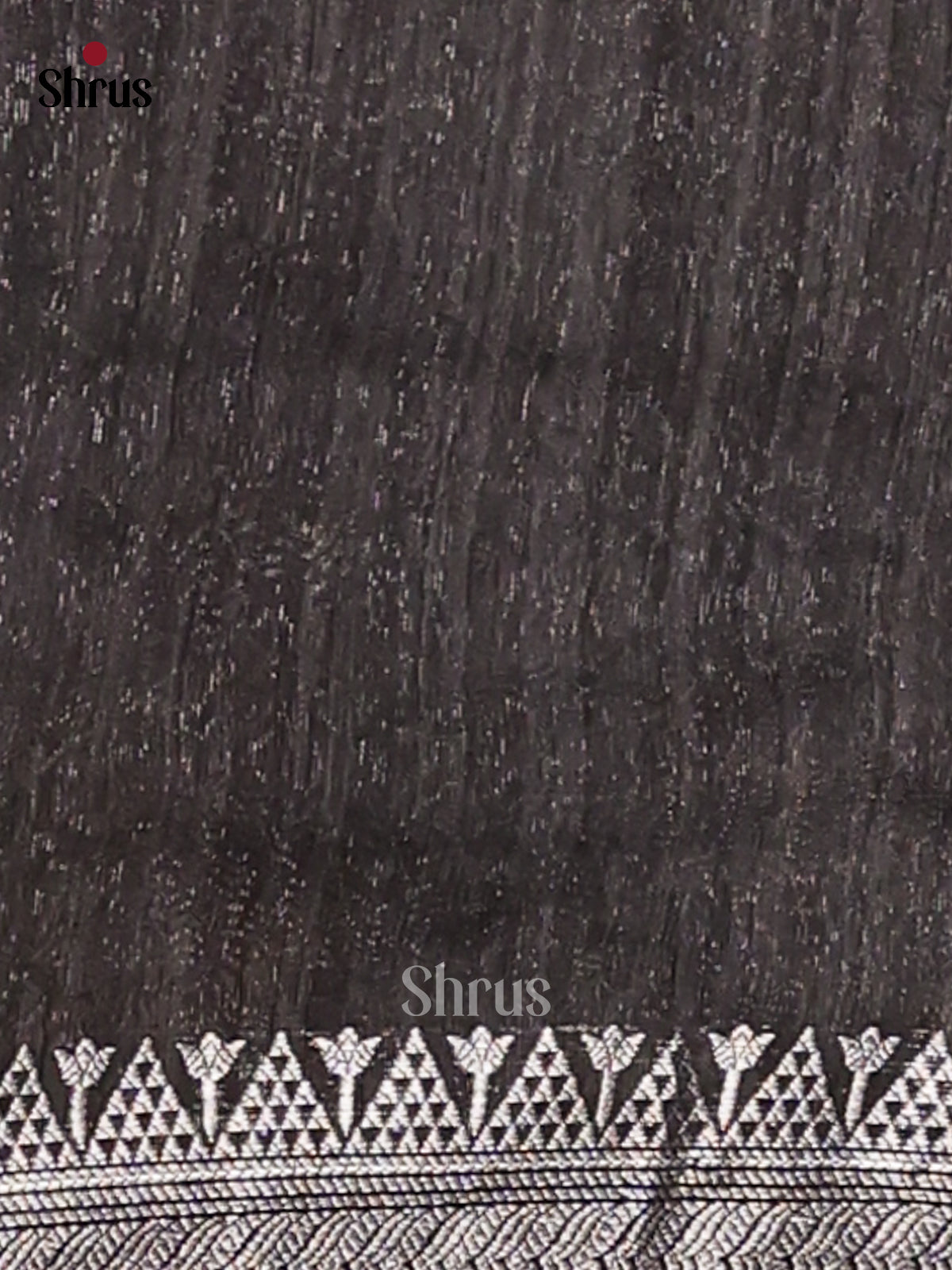 Black - Semi Rawsilk Saree