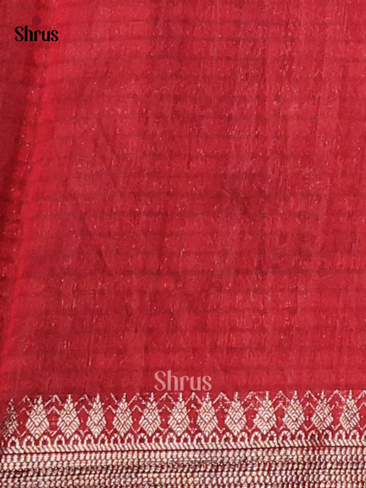 Maroon - Semi Rawsilk Saree - Shop on Shrus.com