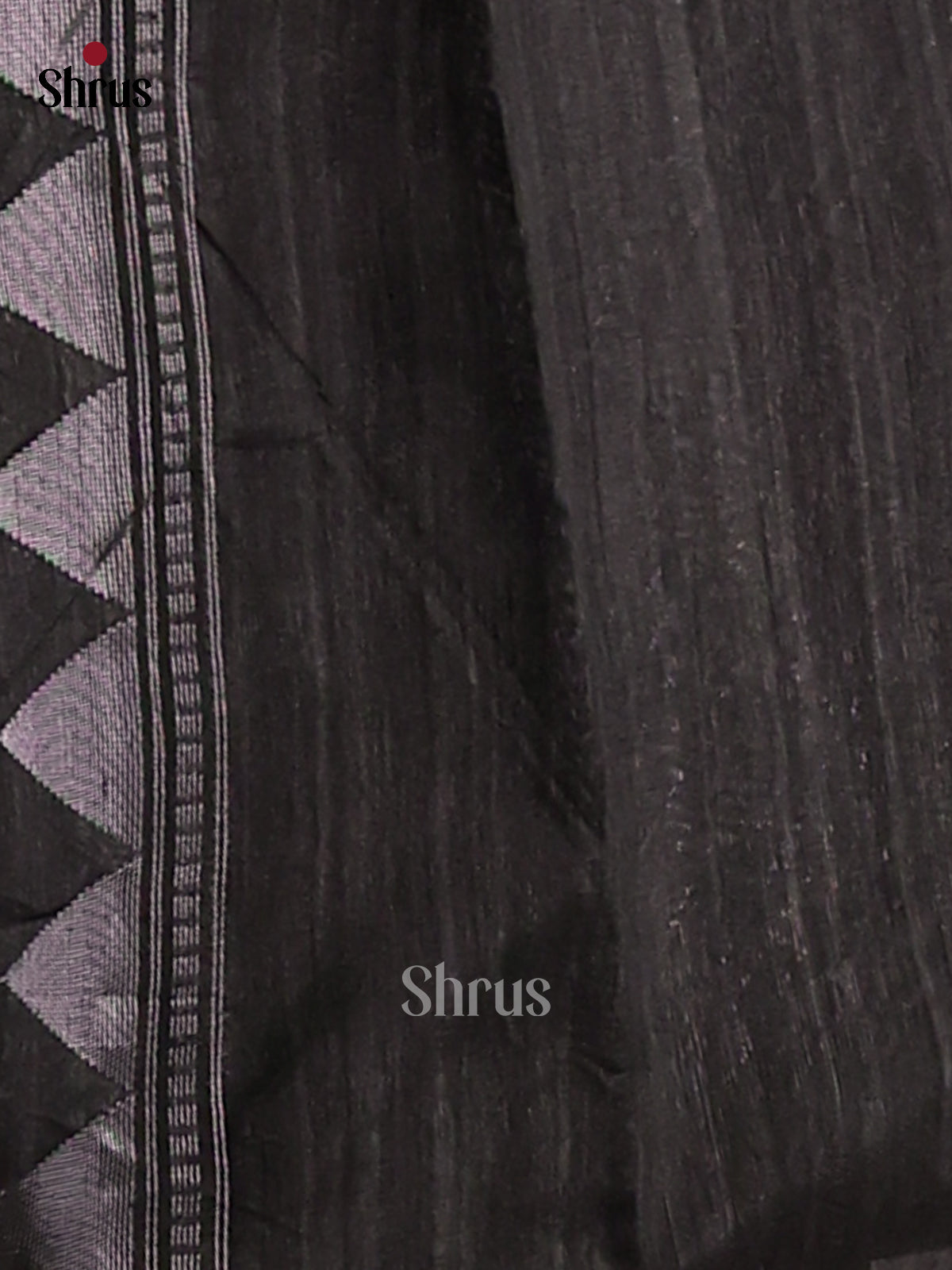 Black - Semi Rawsilk Saree