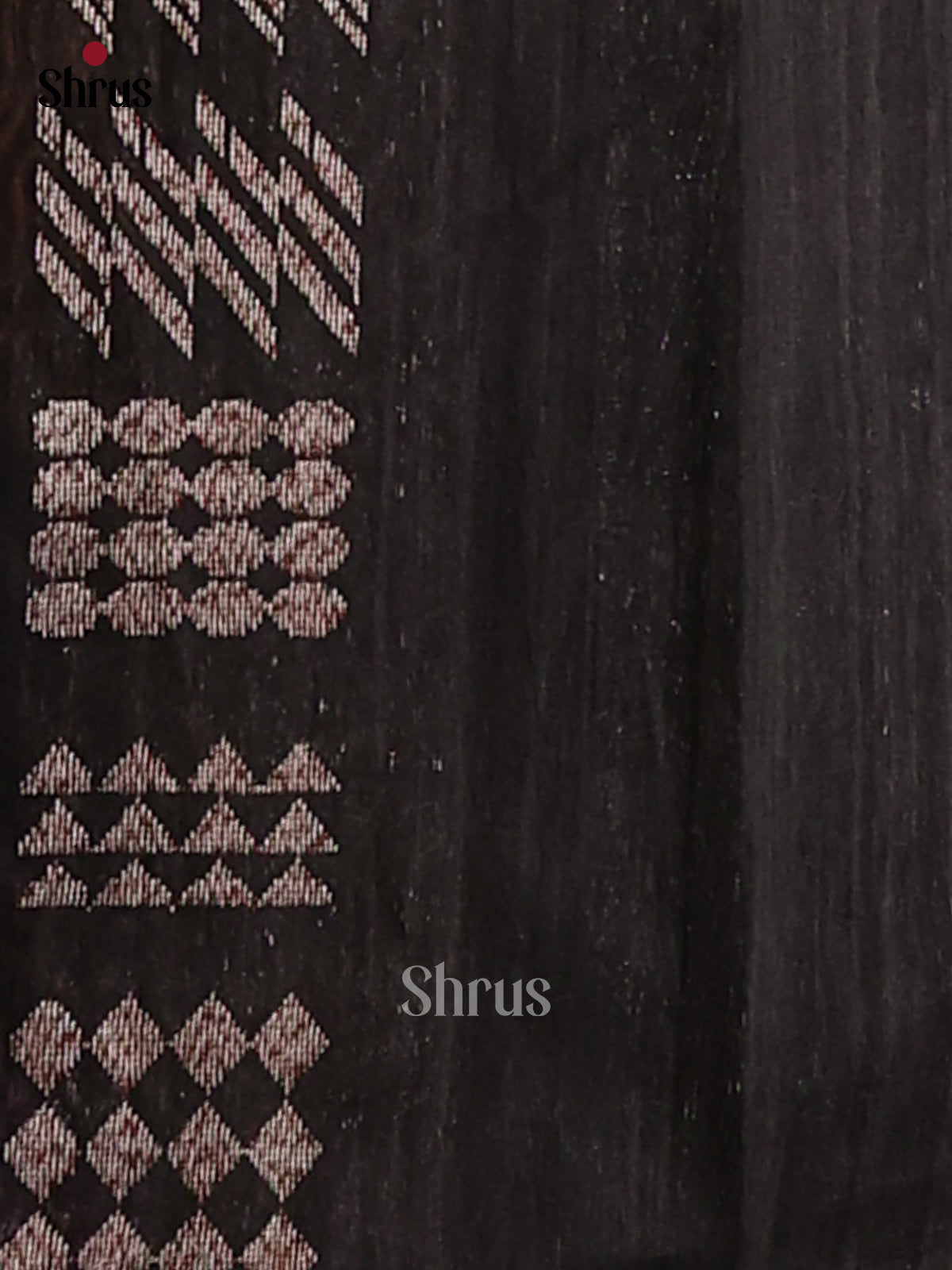 Black - Semi Rawsilk Saree