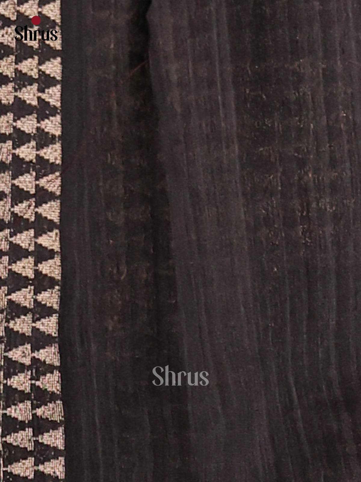 Black - Semi Rawsilk Saree