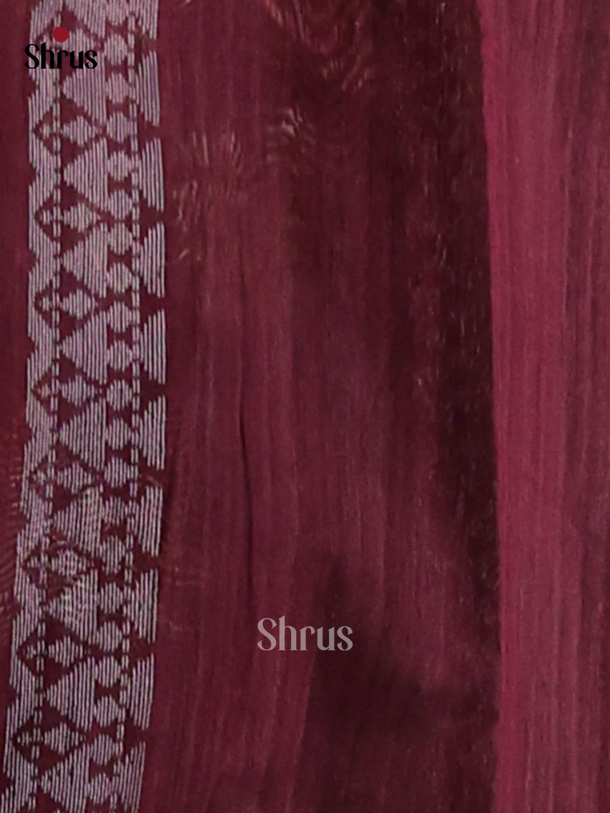 Maroon - Semi Rawsilk Saree - Shop on Shrus.com