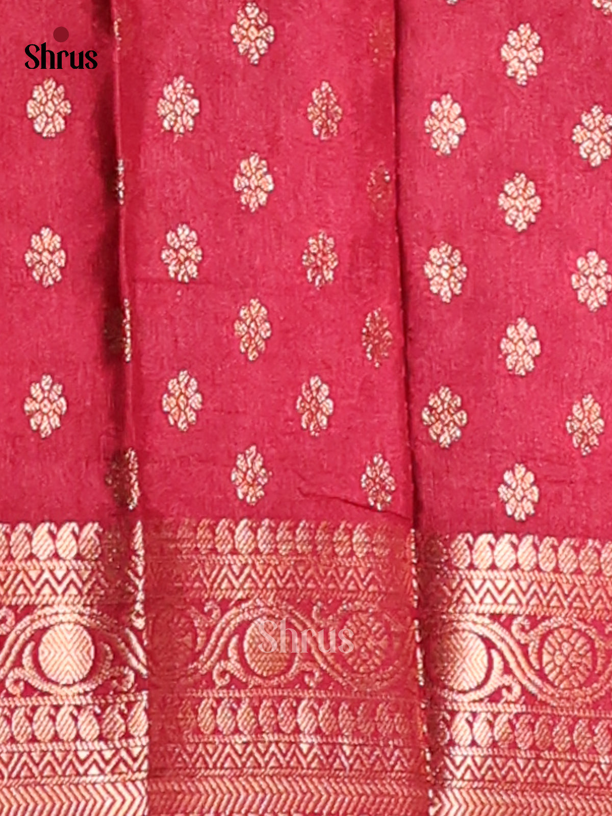 Green & Red - NorthSilk Cotton Saree - Shop on Shrus.com